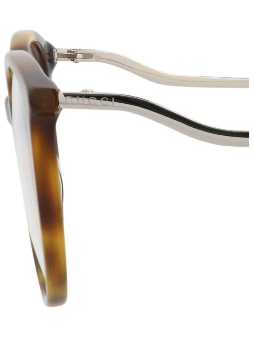 New Gucci Womens Round/Oval Havana Silver Transparent Fashion Designer Eyeglasse